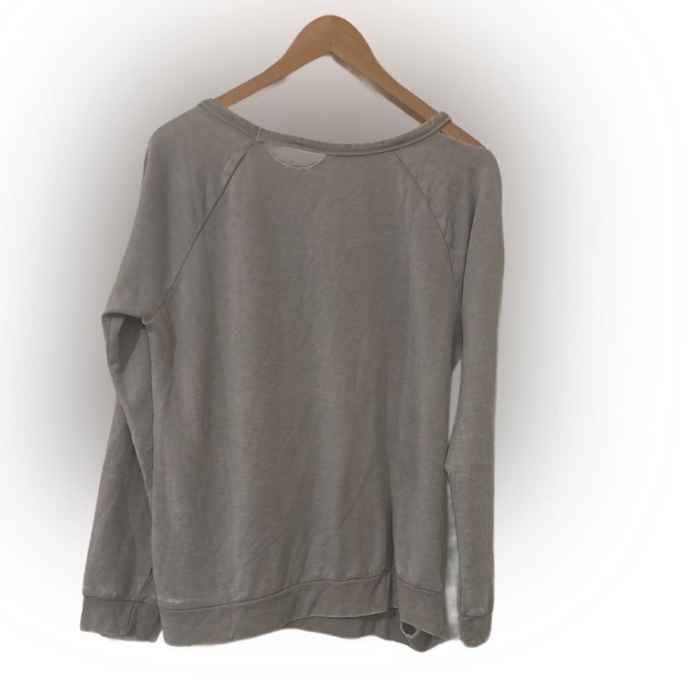 CHASER Destructed Glitter Graphic Crewneck Sweatshirt - NWOT - Picture 3 of 3